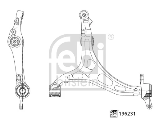 Control/Trailing Arm, wheel suspension